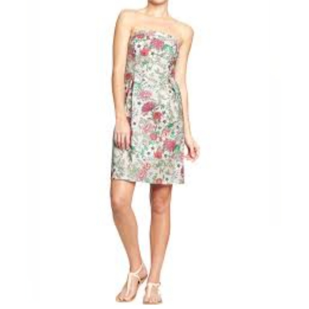 Old Navy - Women's Strapless Flower Print Dress  |  Size 6